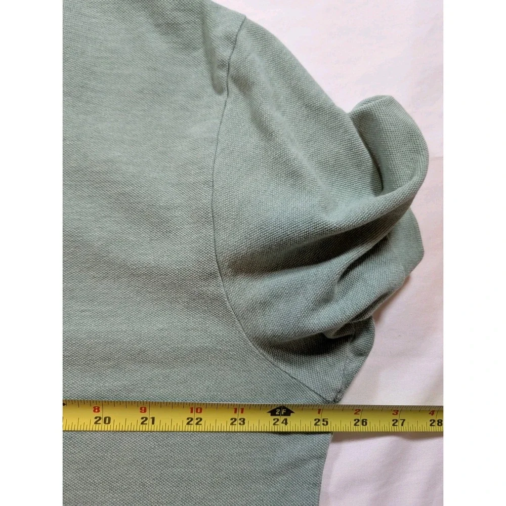 Vtg Polo Ralph Lauren S/S Shirt Mens XL Sage Green Pique Cotton Pony EUC